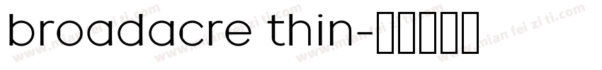 broadacre thin字体转换